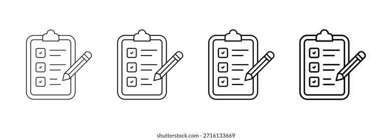 Conjunto de Vectores de Iconos de Evaluación Inteligente en Diferentes Estilos de Línea de Trazo