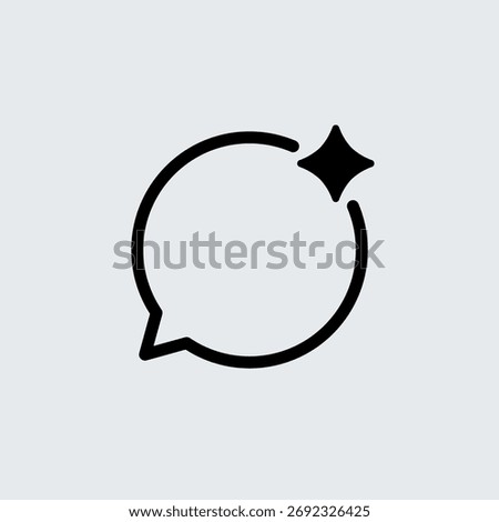 Smart Assistant Icon. AI communication, automation, intelligent chat interaction, modern digital connectivity. Vector Illustration of AI Chat Symbol for Digital Communication and Automation