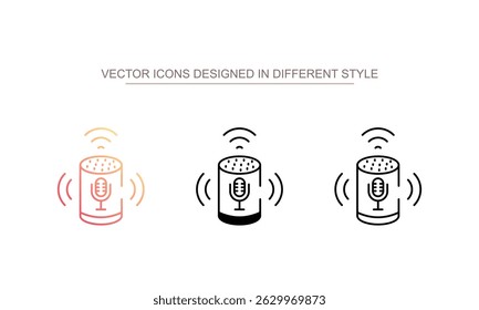 Diseño de icono de asistente inteligente con fondo blanco Ilustración de stock