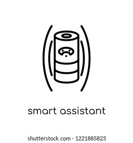 smart assistant icon. Trendy modern flat linear vector smart assistant icon on white background from thin line General collection, editable outline stroke vector illustration