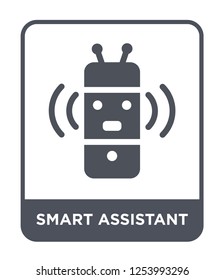 smart assistant icon vector on white background, smart assistant trendy filled icons from General collection, smart assistant simple element illustration