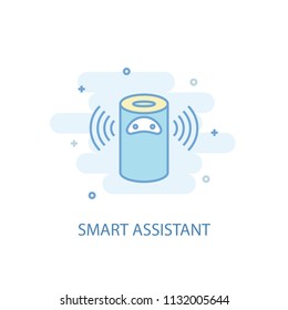 smart assistant line trendy icon. Simple line, colored illustration. smart assistant symbol flat design from Smart Home set. Can be used for UI/UX