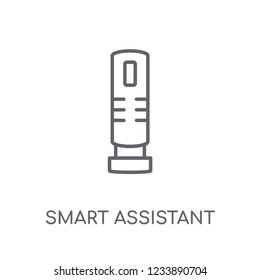 smart assistant linear icon. Modern outline smart assistant logo concept on white background from General collection. Suitable for use on web apps, mobile apps and print media.