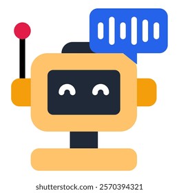 Smart Assistant Tech and AI Innovation icon illustration