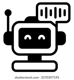 Smart Assistant Tech and AI Innovation icon illustration