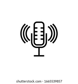 Smart assistant vector icon in linear, outline icon isolated on white background