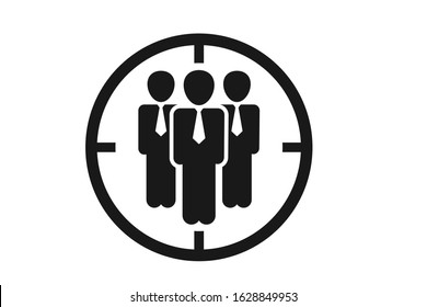 Smart audience target icon vector 