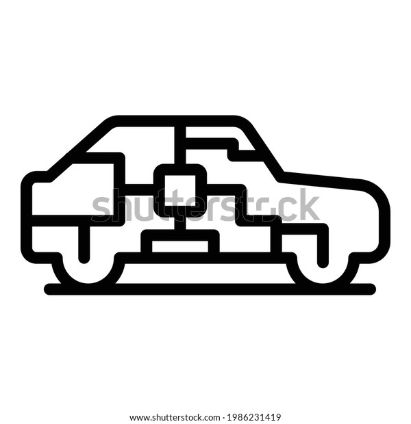 Smart auto icon. Outline Smart auto\
vector icon for web design isolated on white\
background
