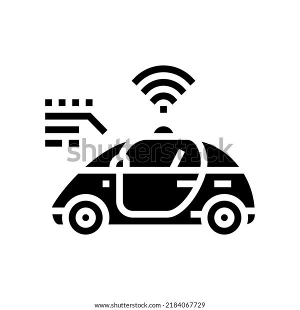 smart auto self vehicle\
glyph icon vector. smart auto self vehicle sign. isolated symbol\
illustration