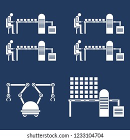 Smart automatic robotic production line. Replacement of people with robotic mechanisms on the conveyor. Development of artificial intelligence.