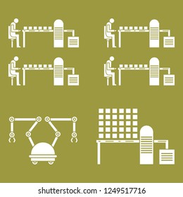 Smart automatic robotic production line. Replacement of people with robotic mechanisms on the conveyor. Development of artificial intelligence.
