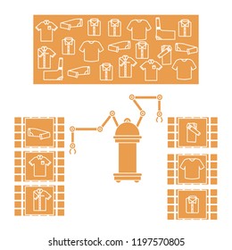 Smart automatic robotic sorting of clothes. Replacement of people with robotic mechanisms. Development of artificial intelligence.