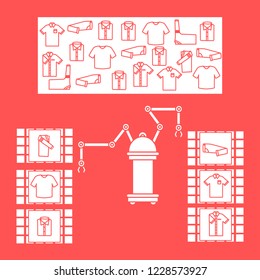 Smart automatic robotic sorting of clothes. Replacement of people with robotic mechanisms. Development of artificial intelligence.