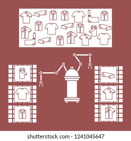 Smart automatic robotic sorting of clothes. Replacement of people with robotic mechanisms. Development of artificial intelligence.