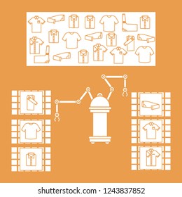 Smart automatic robotic sorting of clothes. Replacement of people with robotic mechanisms. Development of artificial intelligence.