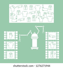 Smart automatic robotic sorting of clothes. Replacement of people with robotic mechanisms. Development of artificial intelligence.