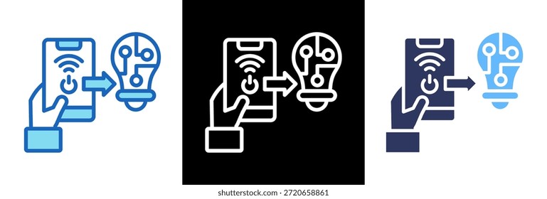 Smart Automation Symbol dreifachVektorgrafik