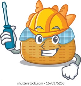 Smart automotive bread basket presented in cartoon character design