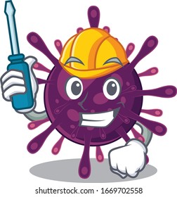 Smart automotive coronavirus kidney failure presented in cartoon character design