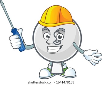 Smart automotive satellite dish in cartoon character style