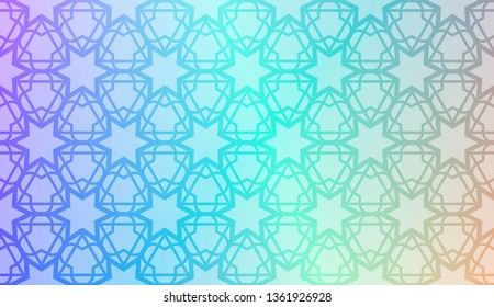 Smart background with decorative geometric layot. Vector illustration. Gradient color.
