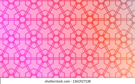 Smart background with decorative geometric layot. Vector illustration. Gradient color.