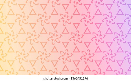 Smart background with decorative geometric layot. Vector illustration. Gradient color.