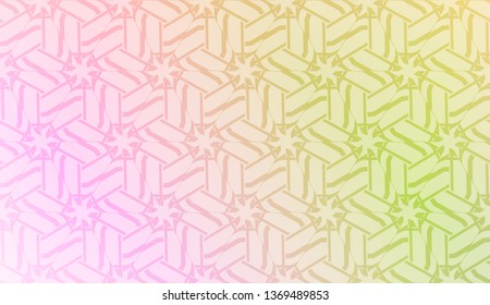 Smart background with decorative geometric layot. Vector illustration. Gradient color.
