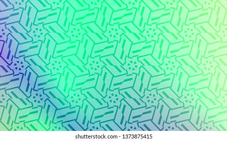 Smart background with decorative geometric layot. Vector illustration. Gradient color.