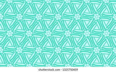 Smart background with decorative triangles layot. Vector illustration. Blue, turquoise color . Decorative design for you idea. Seamless.