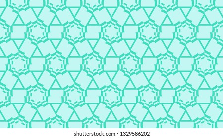 Smart background with decorative triangles layot. Vector illustration. Blue, turquoise color . Decorative design for you idea. Seamless.