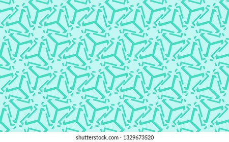 Smart background with decorative triangles layot. Vector illustration. Blue, turquoise color . Decorative design for you idea. Seamless.