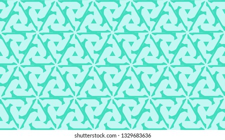 Smart background with decorative triangles layot. Vector illustration. Blue, turquoise color . Decorative design for you idea. Seamless.