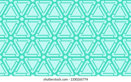 Smart background with decorative triangles layot. Vector illustration. Blue, turquoise color . Decorative design for you idea. Seamless.