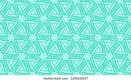 Smart background with decorative triangles layot. Vector illustration. Blue, turquoise color . Decorative design for you idea. Seamless.
