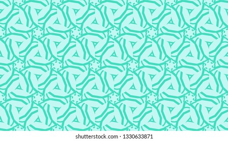 Smart background with decorative triangles layot. Vector illustration. Blue, turquoise color . Decorative design for you idea. Seamless.