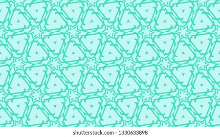 Smart background with decorative triangles layot. Vector illustration. Blue, turquoise color . Decorative design for you idea. Seamless.