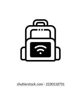 smart bag icon vector illustration