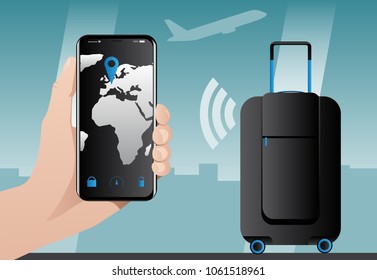 Smart baggage with built-in GPS tracking