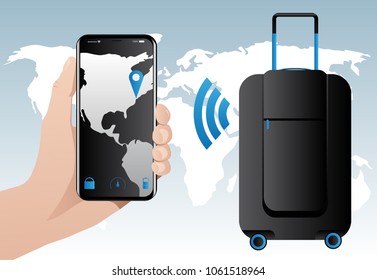 Smart baggage with built-in GPS tracking