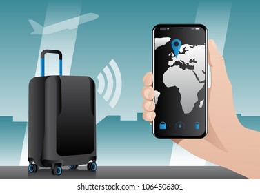 Smart baggage with built-in GPS tracking