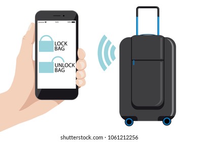 Smart baggage with wireless control