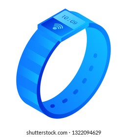 Smart band icon. Isometric of smart band vector icon for web design isolated on white background