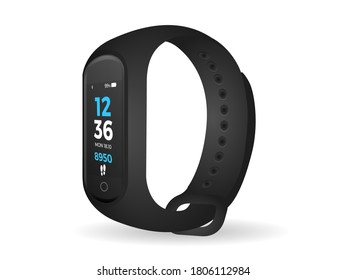 Smart band on a white background. Vector illustration.
