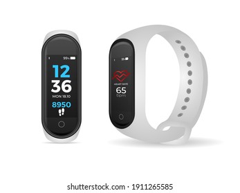 Smart band on a white background. Vector illustration.