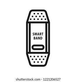 Smart Band, sports wrist strap for exercise. Simple flat design. Isolate on white background.