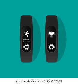 Smart band vector flat icon