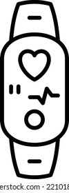 Smart Band vector icon. Can be used for printing, mobile and web applications.