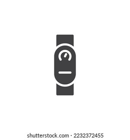 Smart band vector icon. filled flat sign for mobile concept and web design. Fitness wristband glyph icon. Symbol, logo illustration. Vector graphics