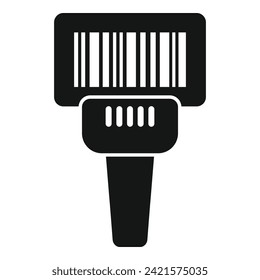 Smart bar code scanner icon simple vector. Quick response. Label cell app